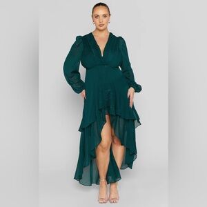 Showpo Emerald Green Claudita Midi Dress